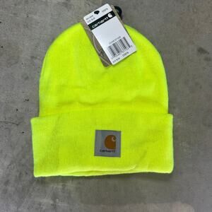 Carhartt Beanie Hat Cap Unisex OSFA A18 Acrylic Brite Lime Cuffed Beanie - New